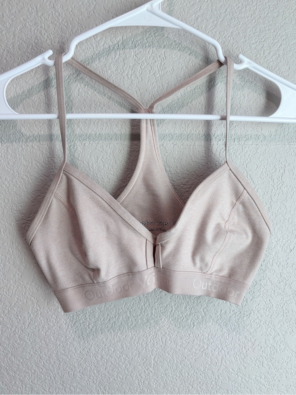 Outdoor Voices Steeplechase Keyhole Sports Bra Light Pink Women’s Size XS